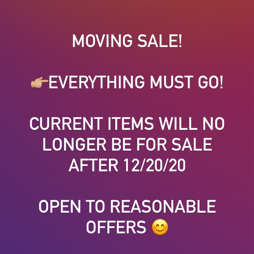COPY - Moving Sale